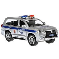 Технопарк Машина "Lexus Lx-570" полиция, металл, свет-звук, открывающиеся двери					