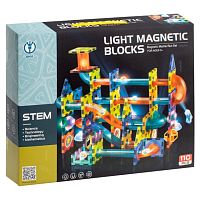 Maya toys Магнитный конструктор "Лабиринт", со светом, 110 деталей