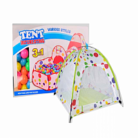 Палатка с каркасом YAKO /  в комплекте 65 шаров