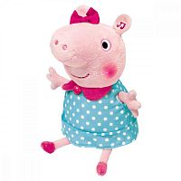 игрушка Peppa Pig Мягкая интерактивная движущаяся свинка Пеппа,30 см,свет,звук