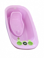 Ванночка детская с горкой, термометр / фиолетовая