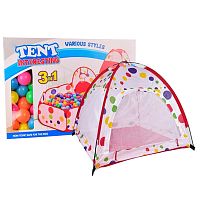 Игровая палатка с каркасом YAKO / комплекте 65 шаров