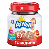 АГУША Пюре мясное Говядина 80г стекло
