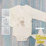 Little star Боди на запахе "Вышивка"/ картинки в ассортименте / виктория / рост 62 / 0-3 месяцев