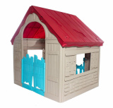 Keter Foldable Playhouse Игровой Дом складной Бежевый/Красный 101.8x89.7x110.6h
