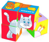 Мякиши Кубики "Собери картинку" Домашние животные