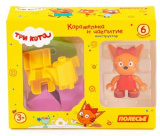 Полесье Конструктор Макси "Три кота. Карамелька и чаепитие", 6 элементов