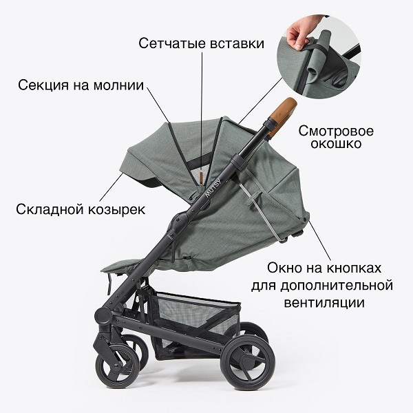 Mutsy Прогулочная коляска Nexo / цвет Moss grey (серый)