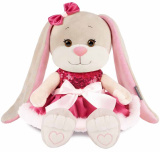 Maxitoys Мягкая игрушка Jack&Lin, Зайка Лин в платье с пайетками и мехом, 20 см