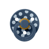 Пустышка латекс.BIBS Studio Colour - Polka - Steel Blue/Baby Blue, 6+ мес.