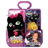 Shimmer Stars Игрушка Плюшевый черный котенок со светящимися блестками, 20 см
