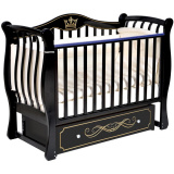 Кровать детская Luiza 333, автостенка, универсальный маятник / цвет шоколад