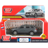 Машина металл LADA VESTA SW CROSS 10,5 см, инерц, темно-серый, кор. Технопарк 415030