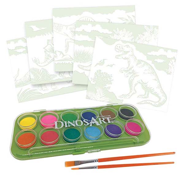 DinosArt Серия Dino: Набор для рисования с палитрой и готовыми эскизами