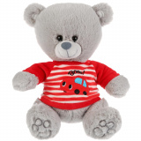Мульти-Пульти Игрушка мягкая Медведь в футболке с машинкой со стихами А.Барто, 22см