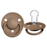 BIBS Соска-пустышка De Lux Silicone, 0-6 месяцев / цвет Dark Oak
