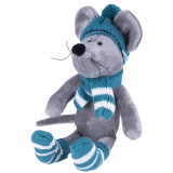 Softoy Игрушка Мышь в синей шапке, 36 см S887/20