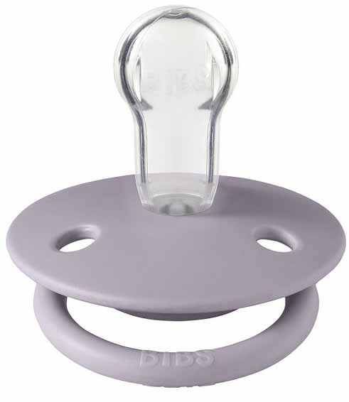 Bibs Пустышка De Lux Silicone 0+ / цвет Fossil Grey (серо-сиреневый)