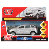 Технопарк Металлическая модель Lada Xray, 12 см, инерционная / серебристый