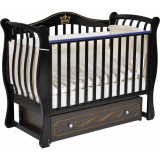 Кровать детская "Luiza"(33) автостенка,универсальный маятник,закр.ящик (шоколад)