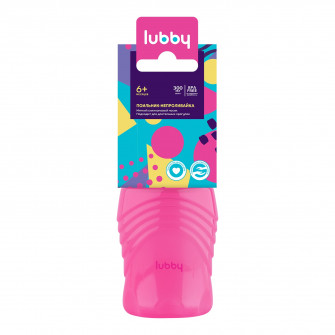 Lubby Поильник-непроливайка с мягким  носиком., микс, от 6 месяцев, 300 мл