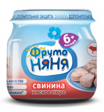 Фрутоняня пюре из свинины "поросенок", 80 г, с 6 месяцев