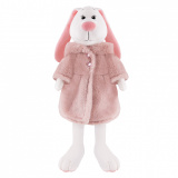 Maxitoys Luxury Мягкая игрушка Крольчиха Анастасия в Шубке, 25 см / цвет белый, розовый