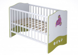 Polini kids Кроватка - трансформер детская Basic Elly, цвет / белый-зеленый