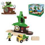 BRIO Игровой набор "Лесозаготовочная станция", свет, звук, подвижная пила, подъемник