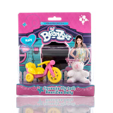 Beanzeez Игровой набор плюшевый  "Котенок с велосипедом"