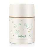 Miniland Термос для еды Natur Thermos Chip бурундук, 600 мл / цвет белый, зеленый