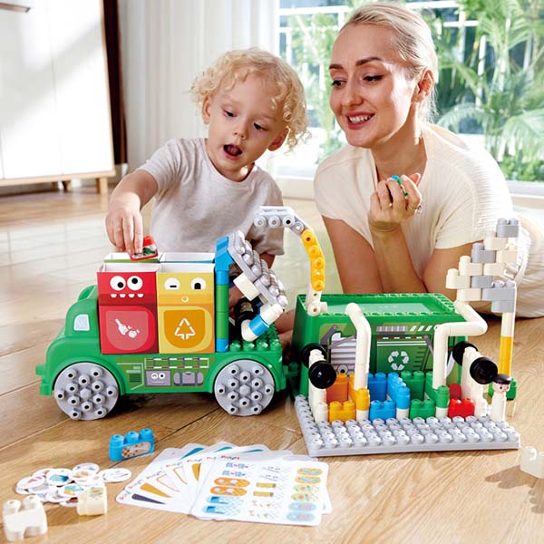 Hape Конструктор "Креатив" Грузовик для сортировки мусора