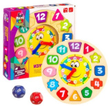 Игра деревянная Bondibon ИЗУЧАЕМ ВРЕМЯ, BOX 4x23x24,2 см.