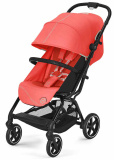 Cybex Коляска прогулочная Eezy S+ 2 BLK / цвет Hibiscus Red (коралловый)