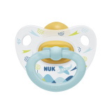 NUK HAPPY KIDS Пустышка ортодонтическая латексная, размер 1 - самолетик