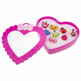1Toy Набор украшений Sweet heart Bijou в шкатулке Леденцы, 8 колец / цвет розовый