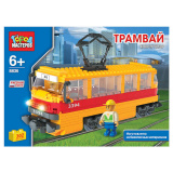 Город мастеров Конструктор Трамвай / цвет желтый, красный