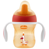 Chicco Чашка-поильник Transition Cup (полужесткий носик), 200 мл / цвет красный