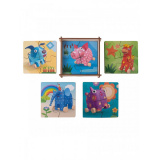 Деревяшки Набор пазлов, 5 штук / разноцветный