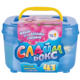 Genio Kids Набор для создания слайма Создай слайм. СлаймБокс большой, 41 элемент / цвет синий