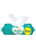 Pampers детские влажные салфетки sensitive 2x52 шт