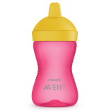 AVENT Чашка-непроливайка с твердым носиком 300мл / цвет розовый