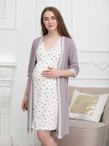 Hunny mammy Комплект для беременных и кормящих 14020 / 170,176-108-114 см / цвет бежевый-молочный