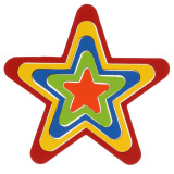 Буратино Развивающая игрушка из дерева «Радужные геометрики»