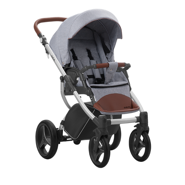 Bebetto Детская коляска 2 в 1 Luca / цвет серый 12, рама серая