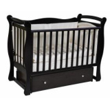 Антел  Детская кровать "Julia 1" с автостенкой / универсальный маятник / цвет шоколад