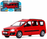 Автопанорама Машинка металлическая Lada Largus / цвет красный
