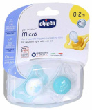 Chicco Пустышка силиконовая Physio Micro "Корона", 0-2 месяца, 2 штуки
