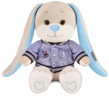 Maxitoys Мягкая игрушка Jack&Lin, Зайчик Жак в джинсовом бомбере, 20 см