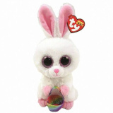 TY Beanie Babies Белый кролик Sunday с корзинкой
